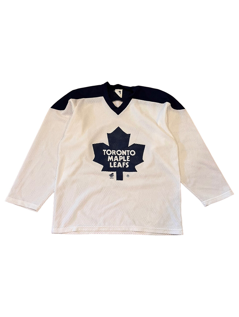 Vintage Ravens Toronto Maple Leafs Mesh Jersey XL Canada White Blue